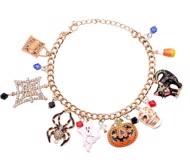 Armbånd: armbånd med søde efterårs/halloween charms